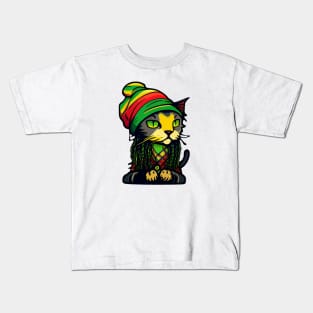 Rasta cat Kids T-Shirt